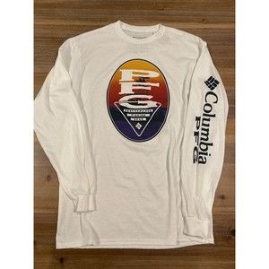 Columbia Mens PFG Long Sleeve Medium lightweight Cotton Fishing Shirt.￼